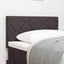 LED sengegavl Brun 80 cm Stof