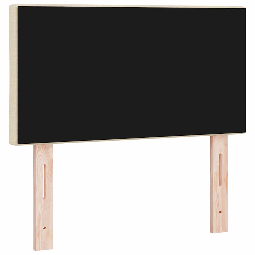 LED sengegavl Creme 80 cm Stof
