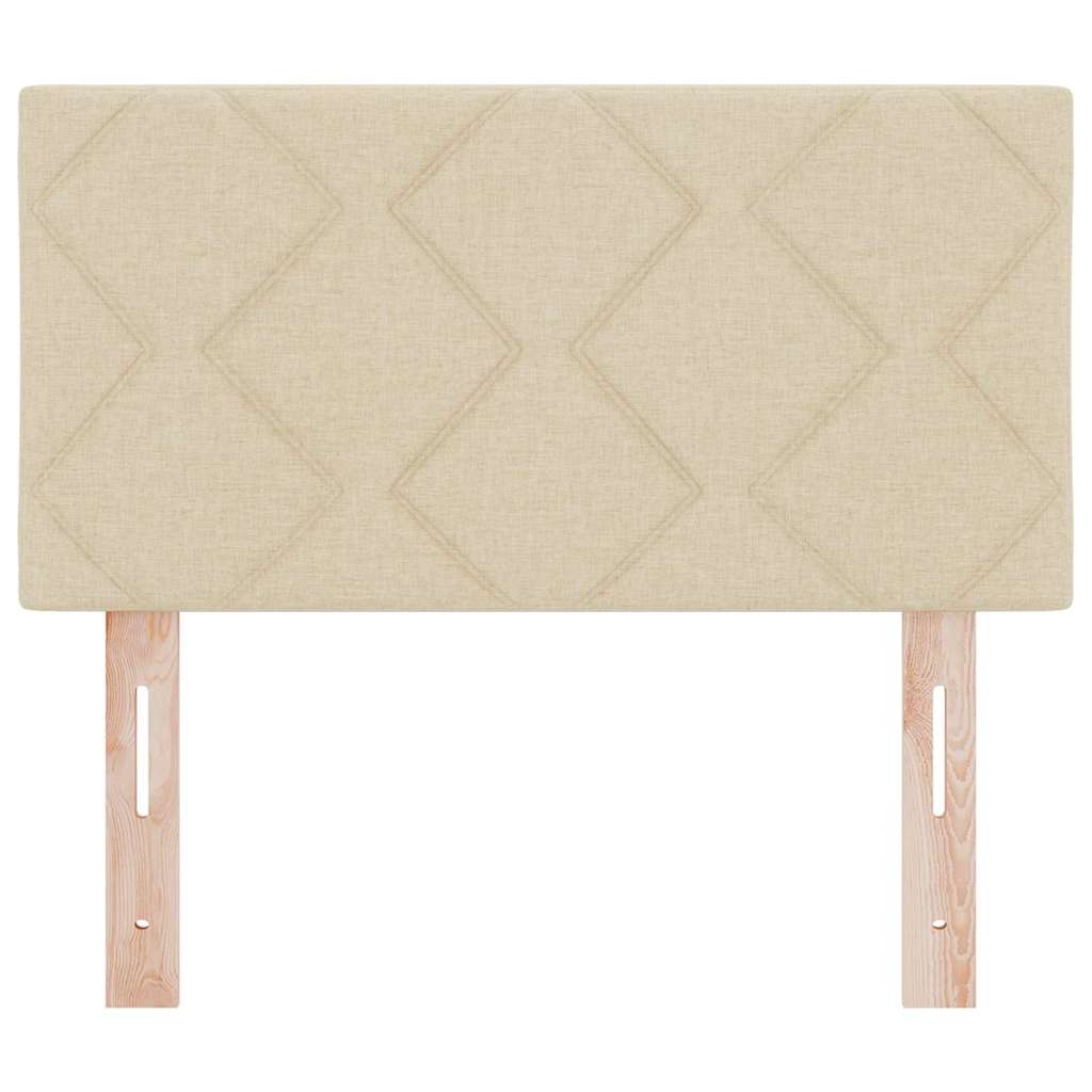 LED sengegavl Creme 80 cm Stof