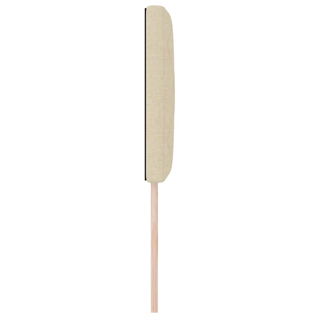 LED sengegavl Creme 80 cm Stof