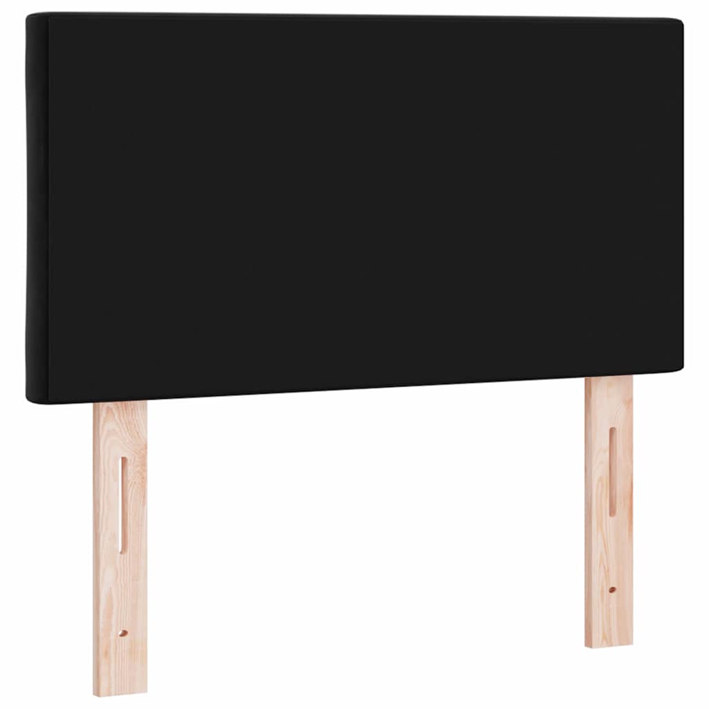 LED sengegavl Sort 80 cm Fløjl