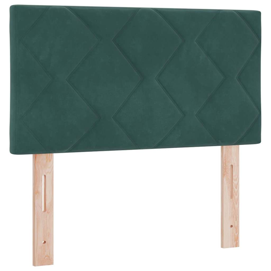 LED sengegavl Mørkegrøn 80 cm Fløjl