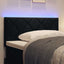 LED sengegavl Sort 90 cm Stof
