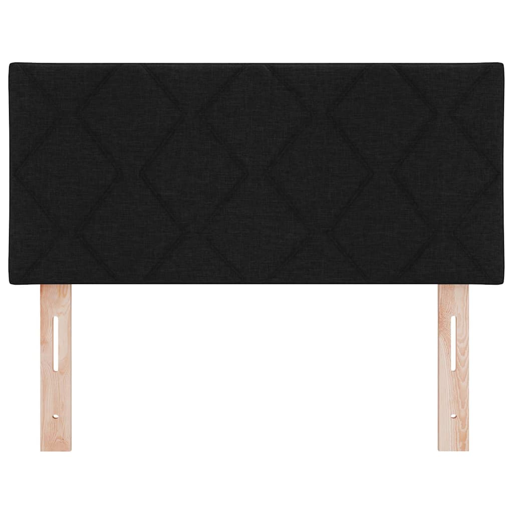 LED sengegavl Sort 90 cm Stof