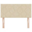 LED sengegavl Creme 90 cm Stof