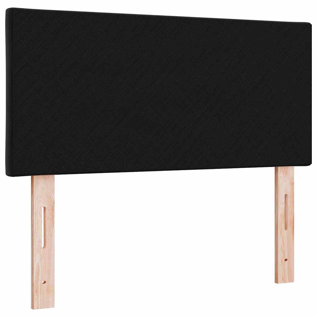 LED sengegavl Sort 90 cm Fløjl