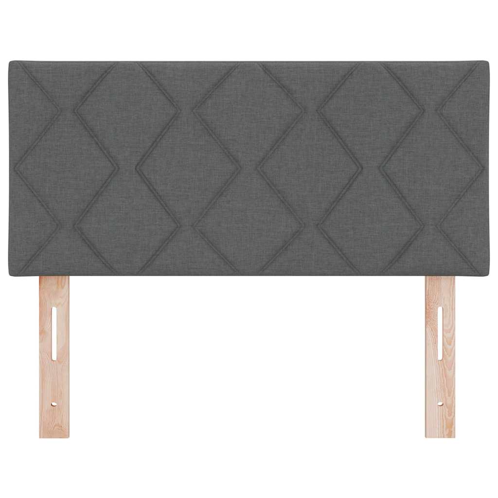 LED sengegavl Grå 100 cm Stof