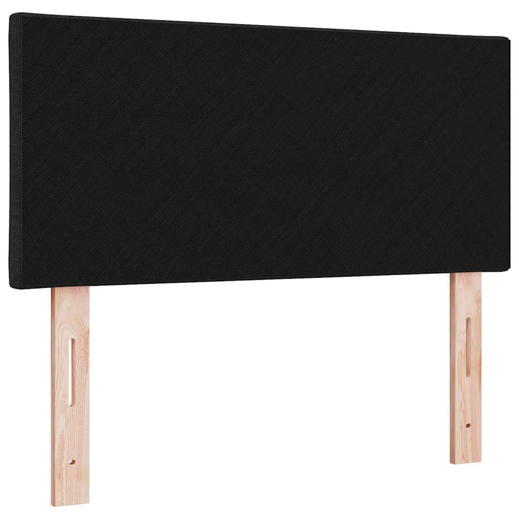 LED sengegavl Sort 100 cm Stof