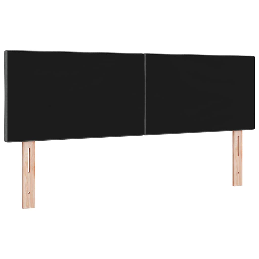 LED sengegavl Grå 144 cm Stof