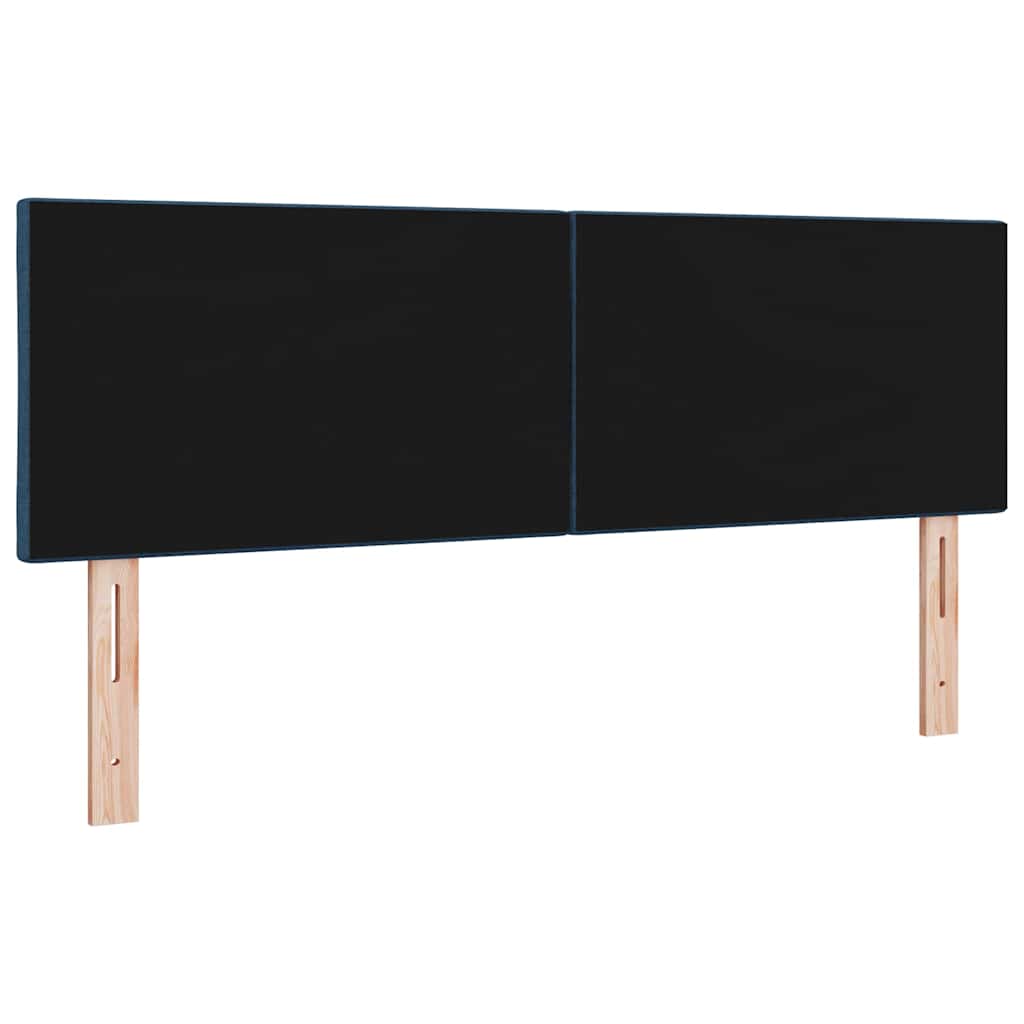 LED sengegavl Blå 144 cm Stof