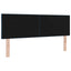 LED sengegavl Blå 160 cm Stof