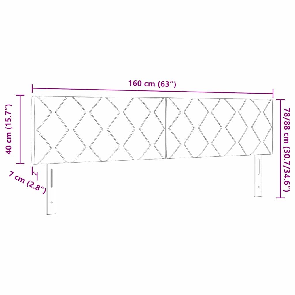 LED sengegavl Mørkegrøn 160 cm Fløjl