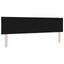 LED sengegavl Sort 180 cm Stof