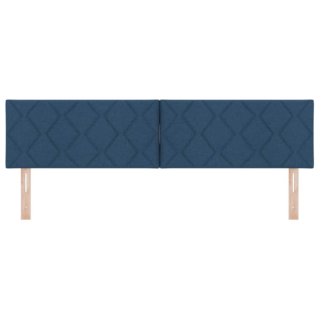 LED sengegavl Blå 180 cm Stof