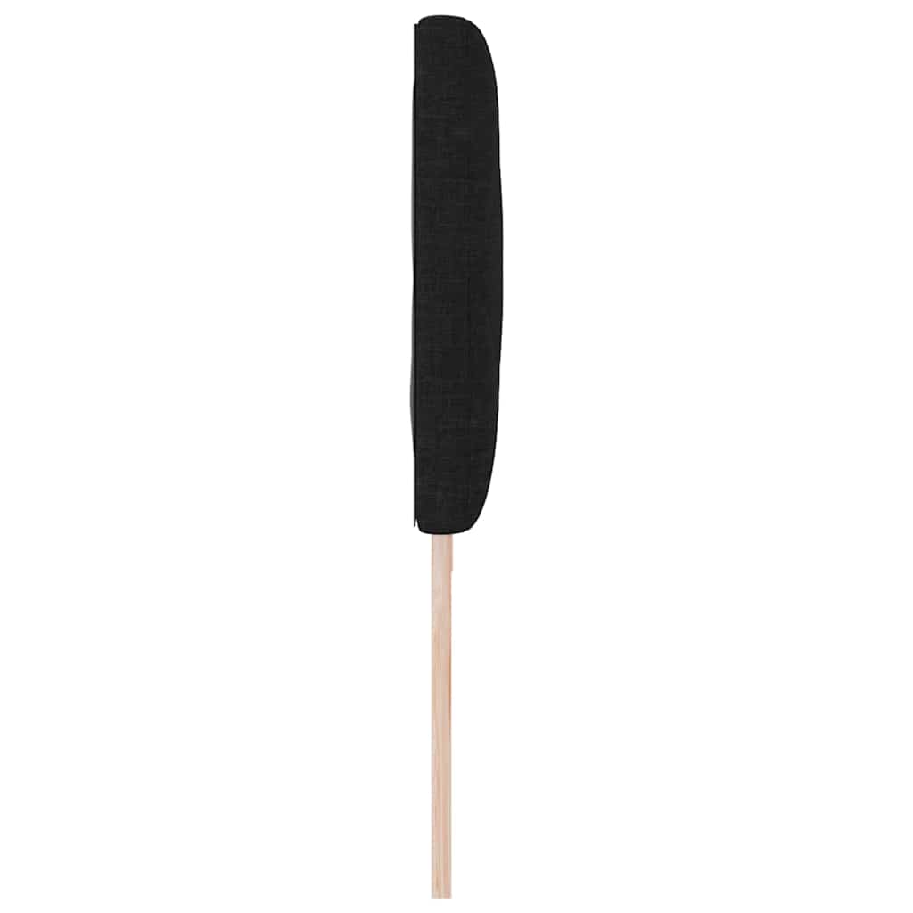 LED sengegavl Sort 200 cm Stof