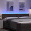 LED sengegavl Brun 200 cm Stof
