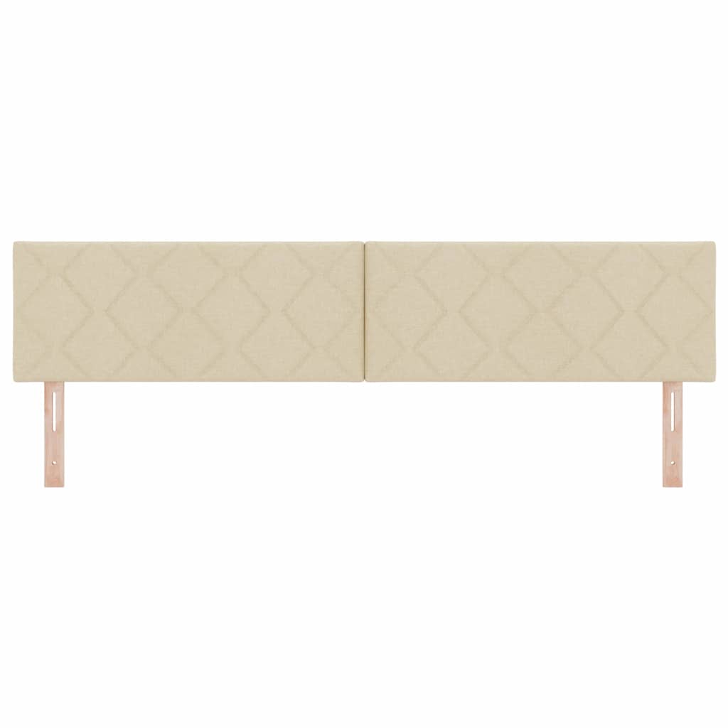 LED sengegavl Creme 200 cm Stof