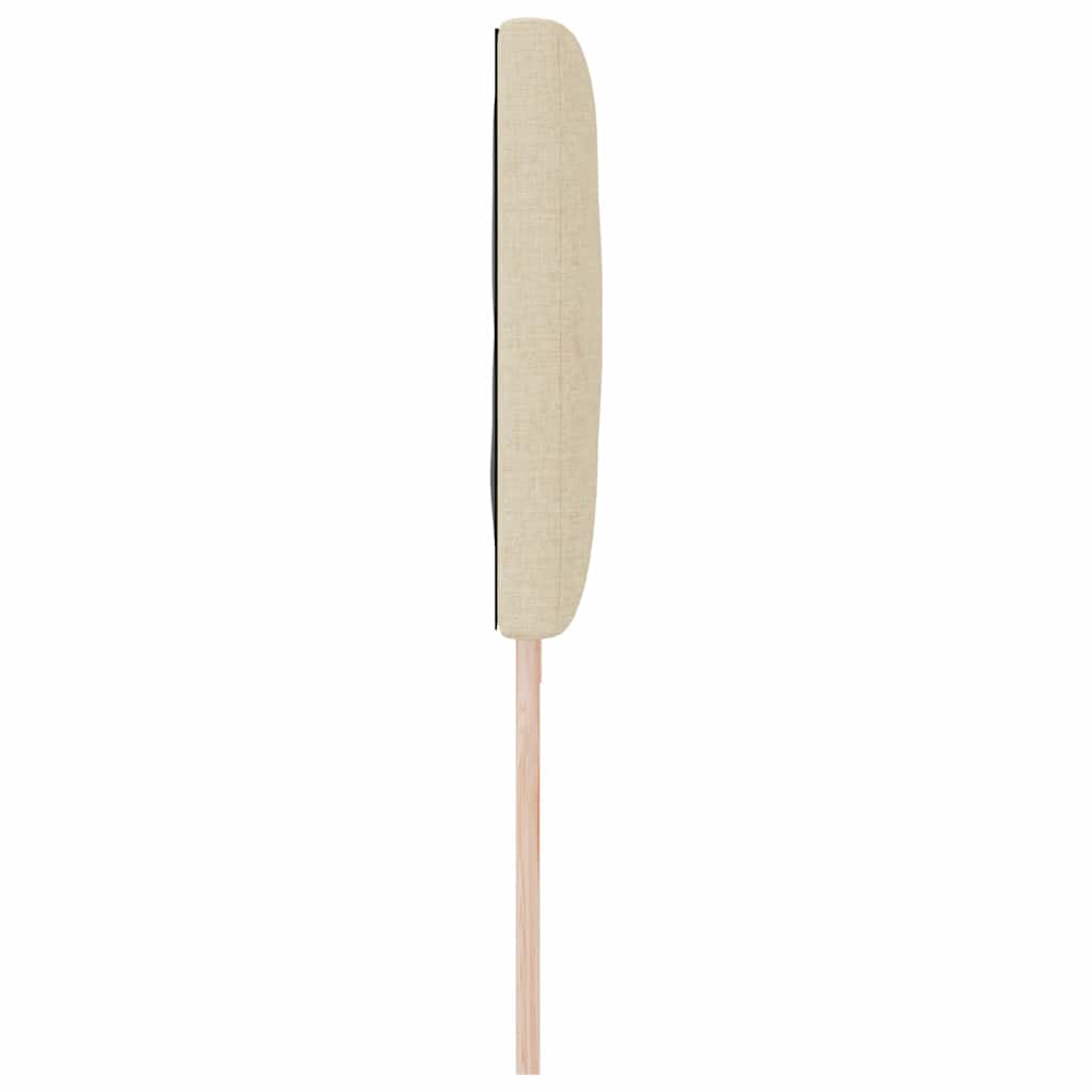 LED sengegavl Creme 200 cm Stof