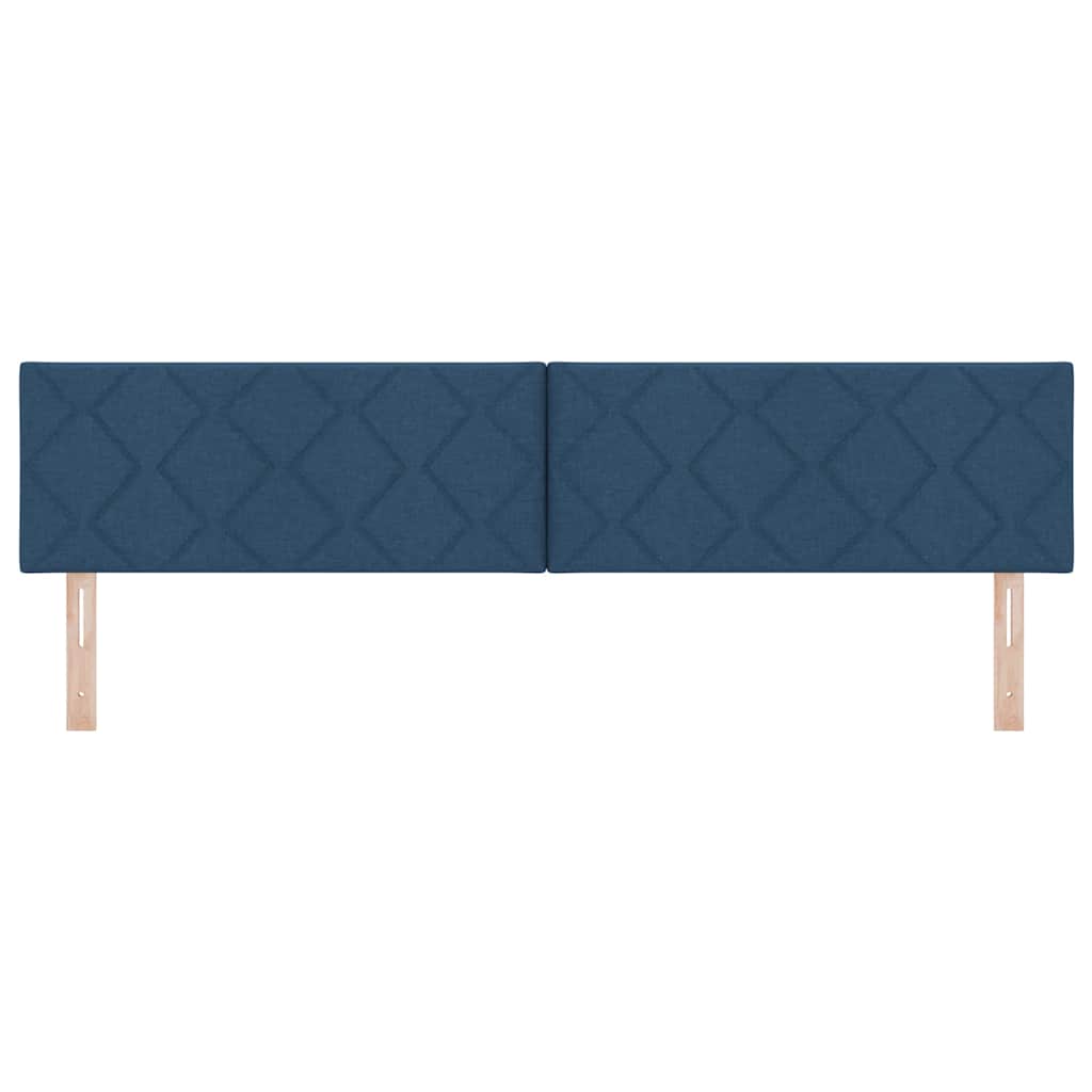 LED sengegavl Blå 200 cm Stof