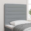 LED sengegavl med LED-lysstrimler Lysegrå 80 cm Stof