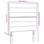 LED sengegavl med LED-lysstrimler Sort 80 cm Stof