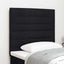 LED sengegavl med LED-lysstrimler Sort 100 cm Stof