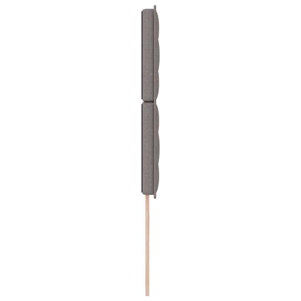 LED sengegavl med LED-lysstrimler Gråbrun 100 cm Stof
