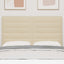 LED sengegavl med LED-lysstrimler Creme 144 cm Stof