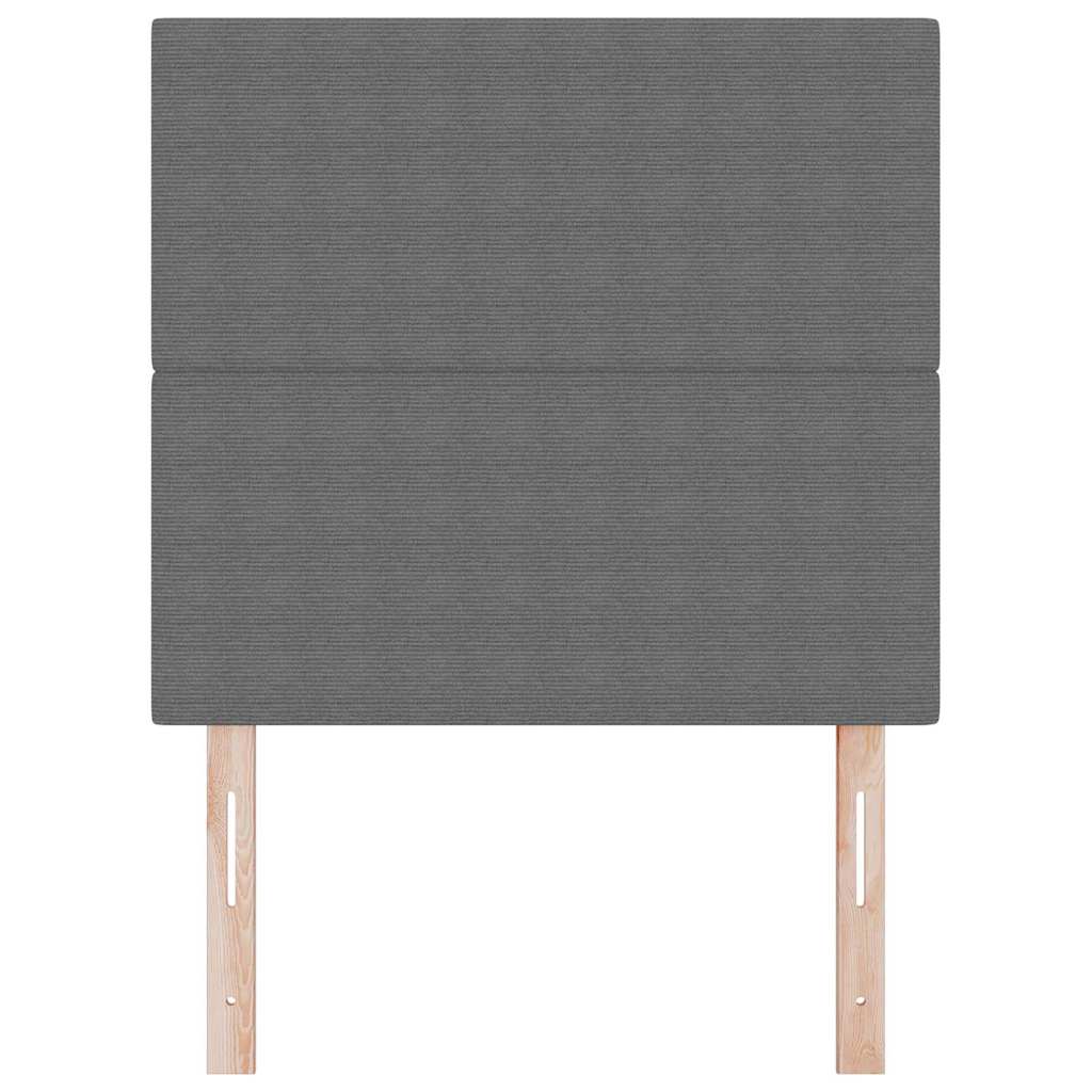 LED sengegavl med LED-lysstrimler Lysegrå 80 cm Velourstof