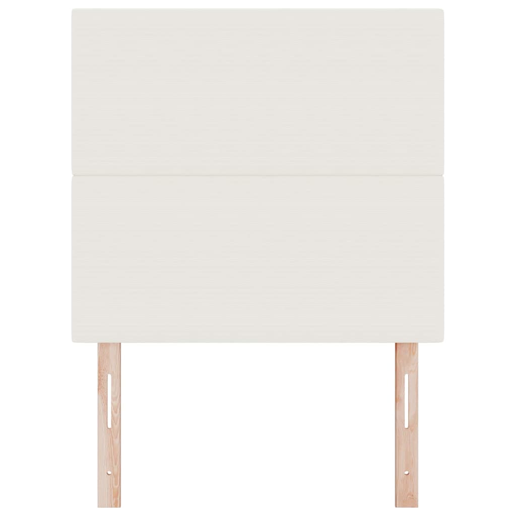 LED sengegavl med LED-lysstrimler Creme 80 cm Velourstof