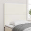 LED sengegavl med LED-lysstrimler Creme 100 cm Velourstof