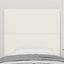 LED sengegavl med LED-lysstrimler Creme 100 cm Velourstof