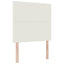 LED sengegavl med LED-lysstrimler Creme 100 cm Velourstof