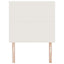 LED sengegavl med LED-lysstrimler Creme 100 cm Velourstof