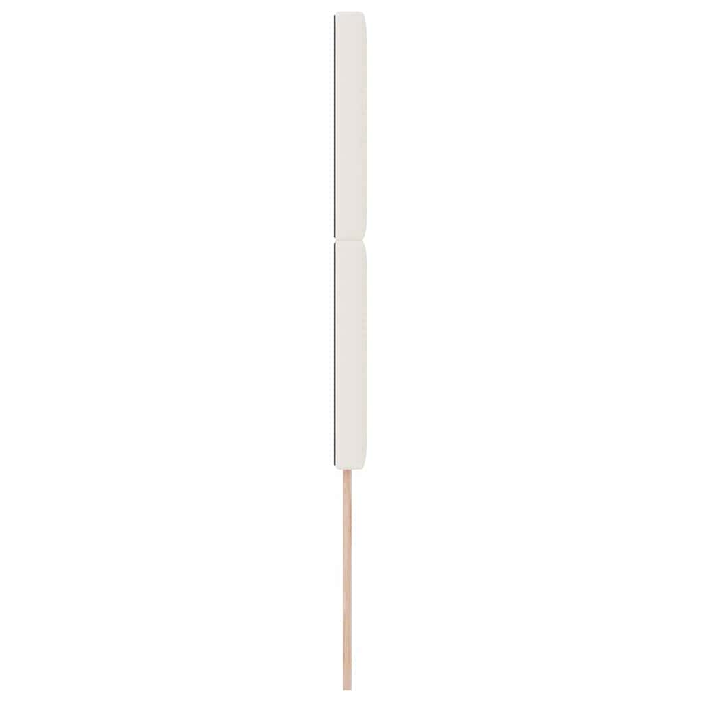LED sengegavl med LED-lysstrimler Creme 100 cm Velourstof