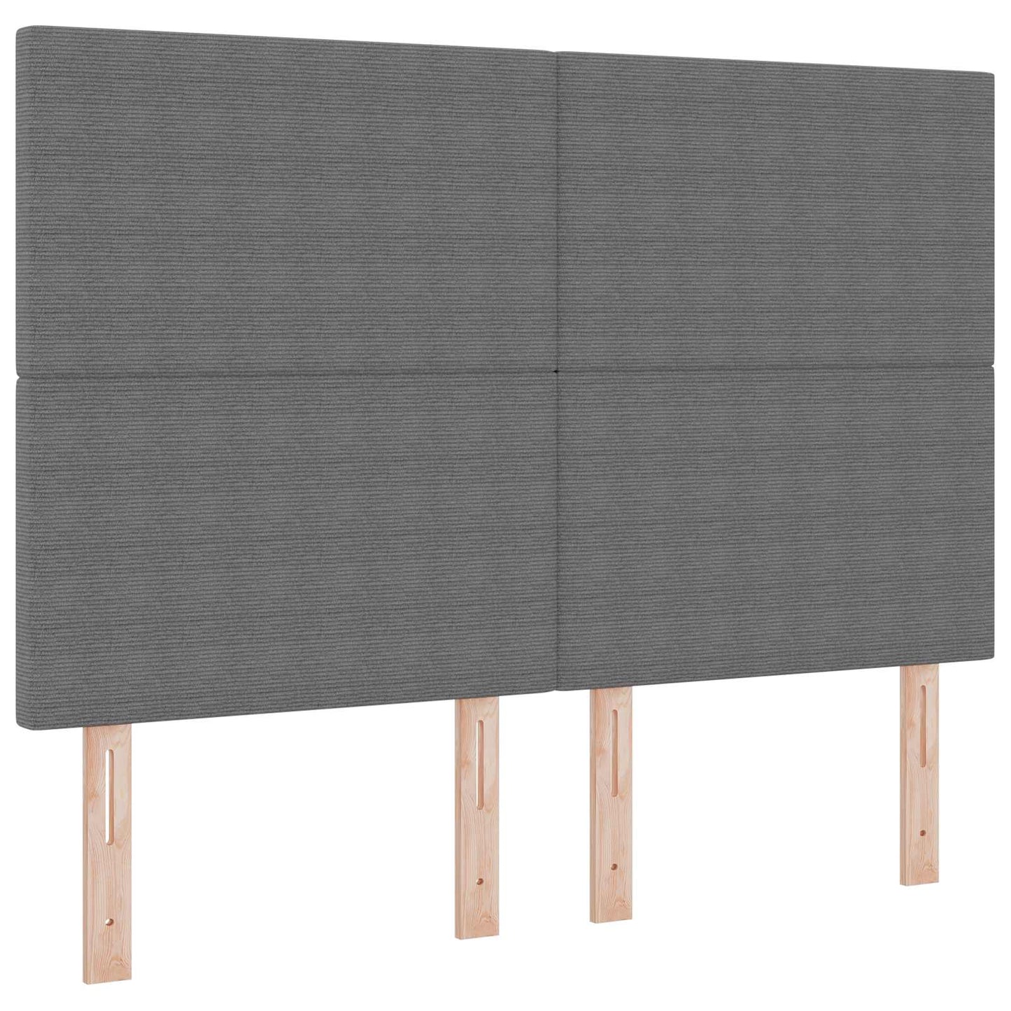 LED sengegavl med LED-lysstrimler Lysegrå 160 cm Velourstof