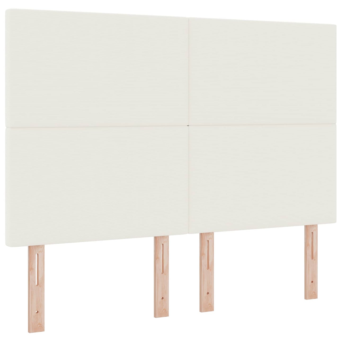 LED sengegavl med LED-lysstrimler Creme 160 cm Velourstof