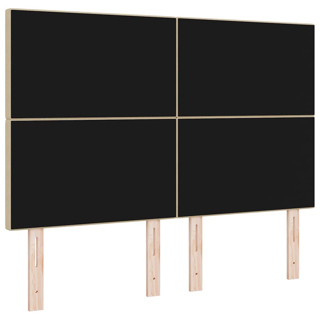 LED sengegavl med LED-lysstrimler Grågrøn 160 cm Velourstof