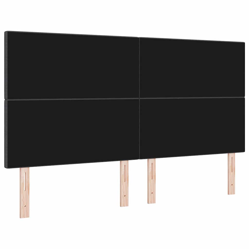 LED sengegavl med LED-lysstrimler Mørkegrå 180 cm Velourstof