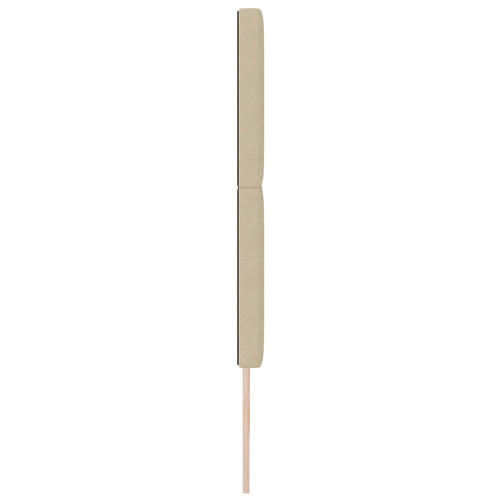 LED sengegavl med LED-lysstrimler Grågrøn 180 cm Velourstof