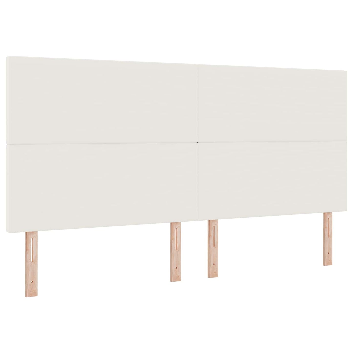 LED sengegavl med LED-lysstrimler Creme 200 cm Velourstof