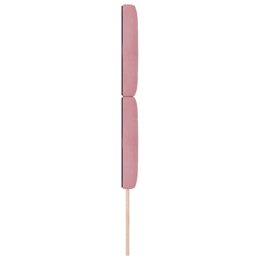 LED sengegavl med LED-lysstrimler Lyserød 80 cm Fløjl