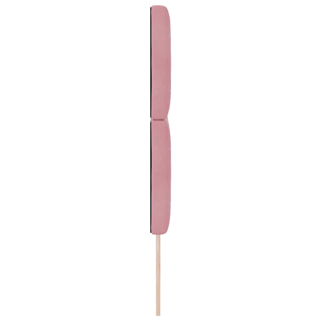 LED sengegavl med LED-lysstrimler Lyserød 144 cm Fløjl
