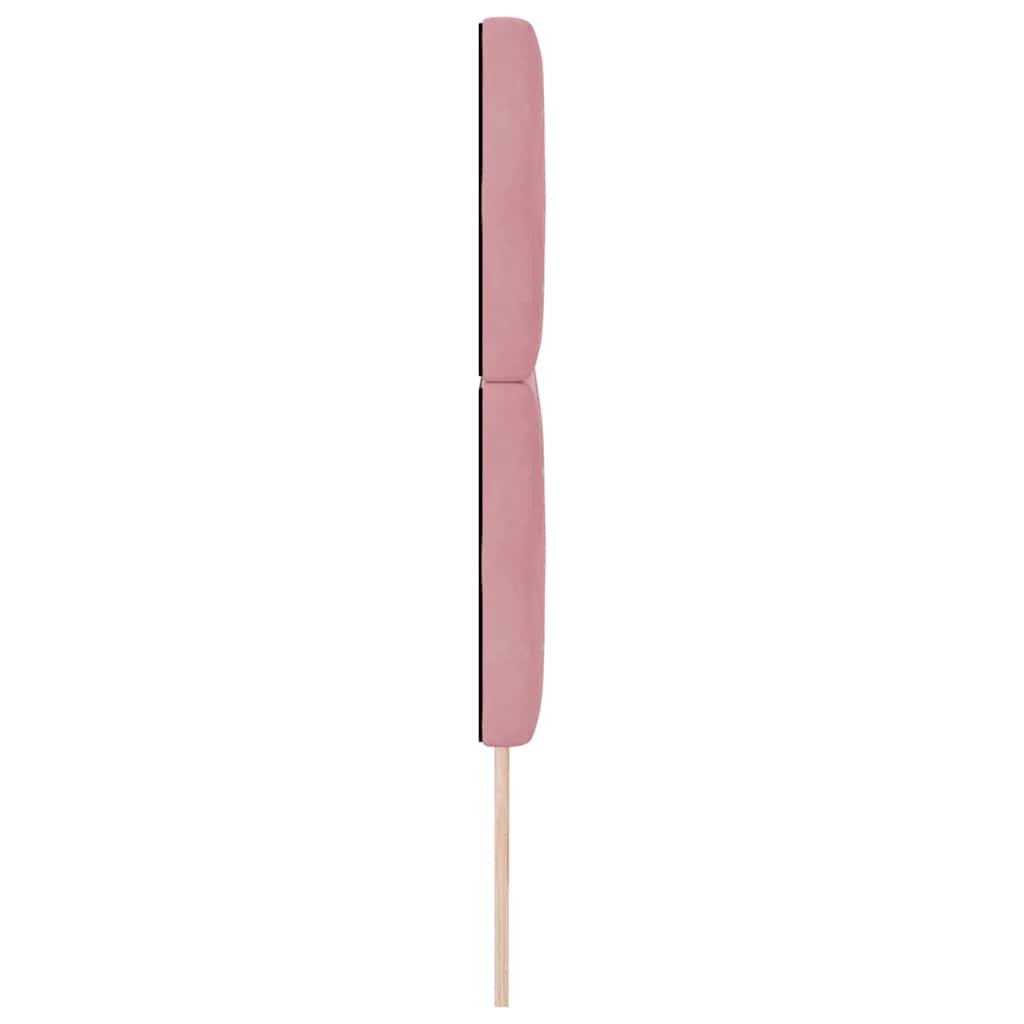 LED sengegavl med LED-lysstrimler Lyserød 180 cm Fløjl