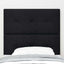 LED sengegavl med LED-lysstrimler Sort 80 cm Stof