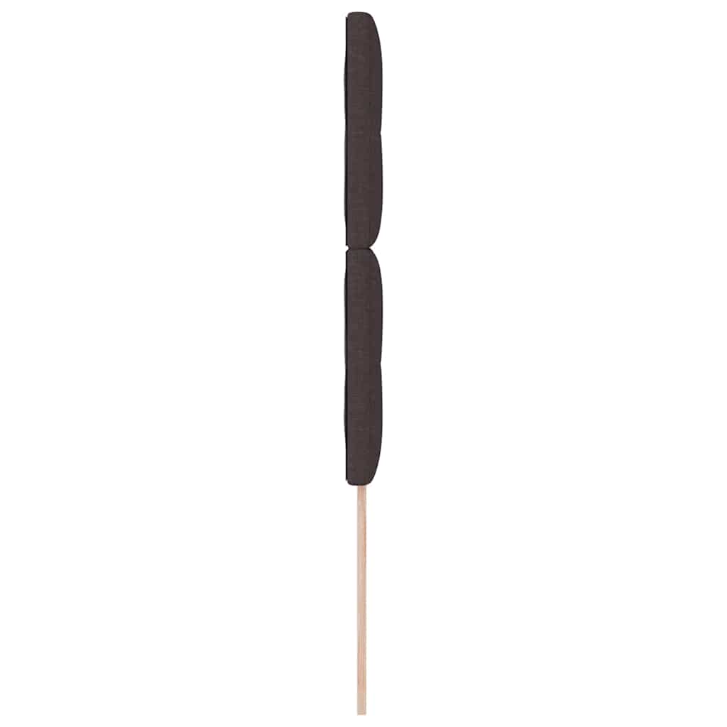 LED sengegavl med LED-lysstrimler Mørk Brun 90 cm Stof