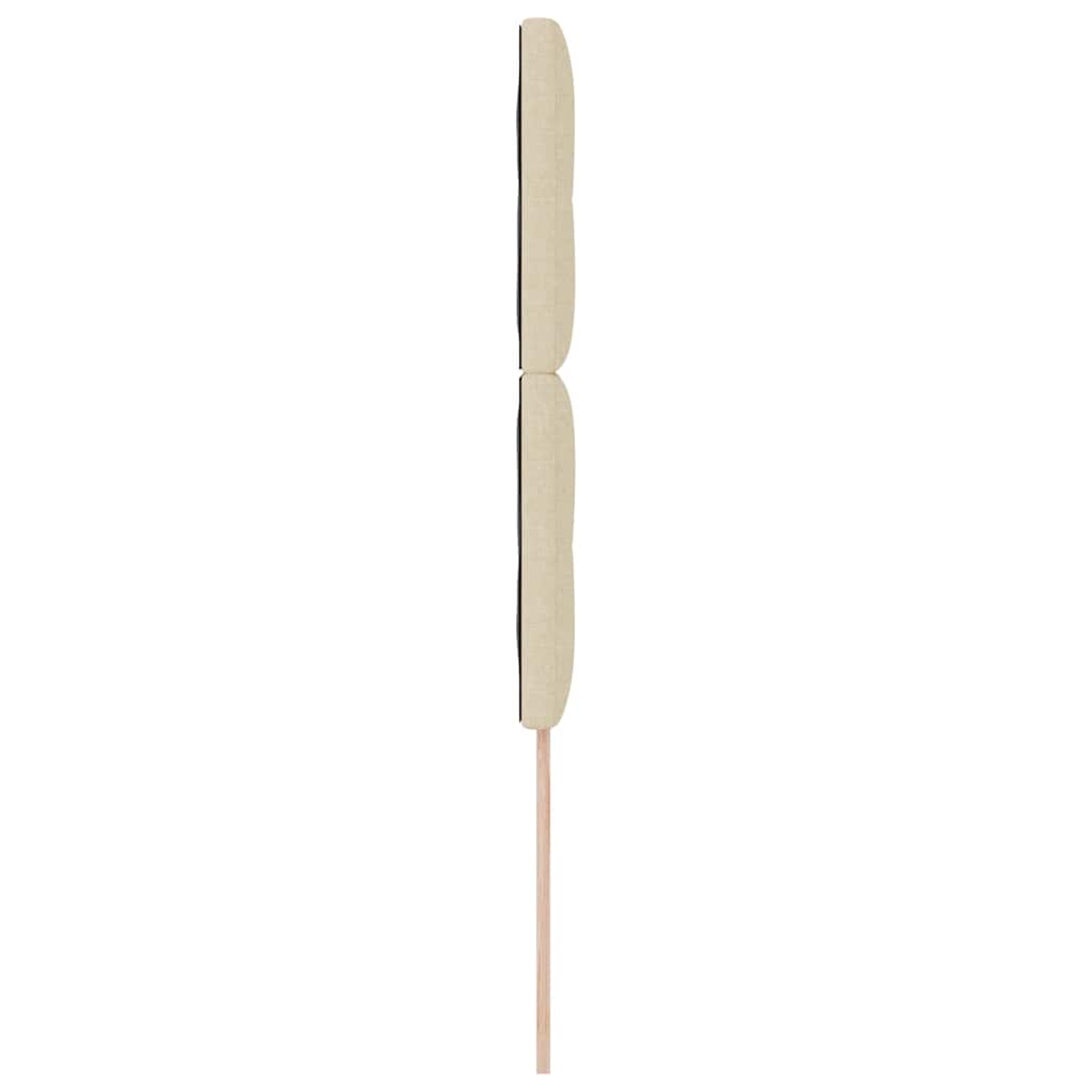 LED sengegavl med LED-lysstrimler Creme 90 cm Stof