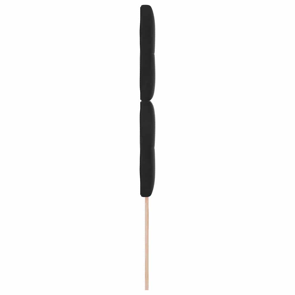 LED sengegavl med LED-lysstrimler Sort 90 cm Fløjl