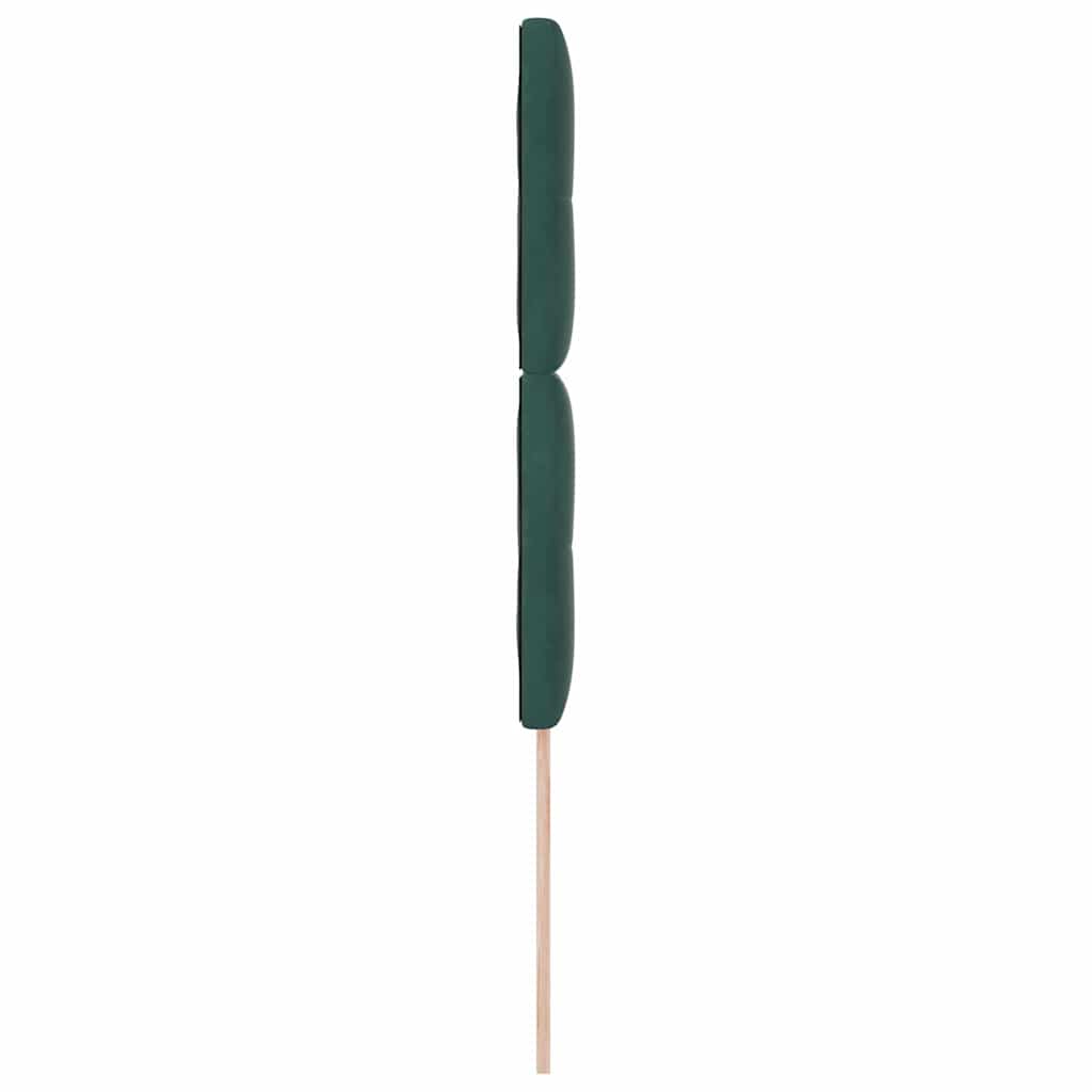 LED sengegavl med LED-lysstrimler Grøn 90 cm Fløjl