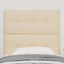 LED sengegavl med LED-lysstrimler Creme 100 cm Stof